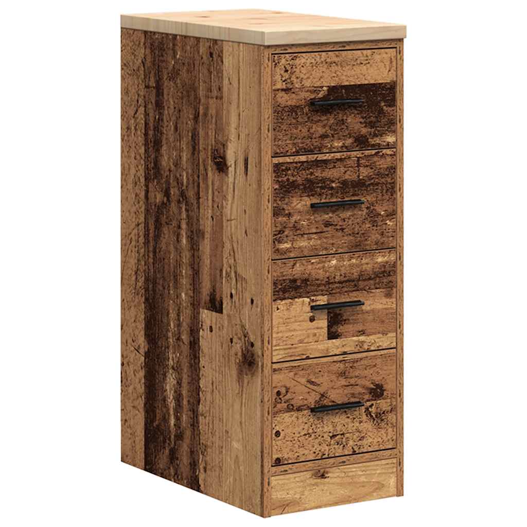 Vidaxl garagekast 30x51x85 cm massief grenenhout oud hout