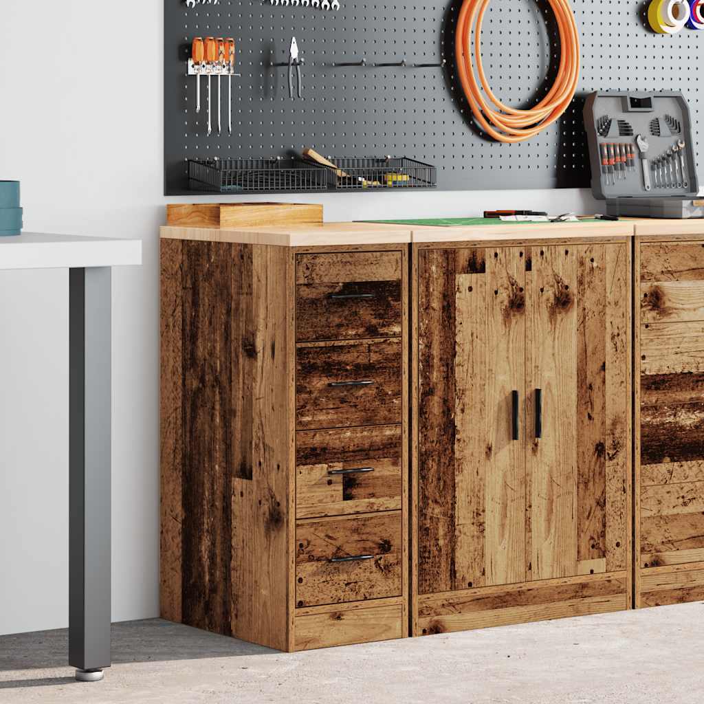 Armario de garaje Vidaxx 30x51x85 cm madera maciza de pino viejo