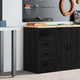 Vidaxl garagekast 40x51x85 cm massief grenenhout zwart
