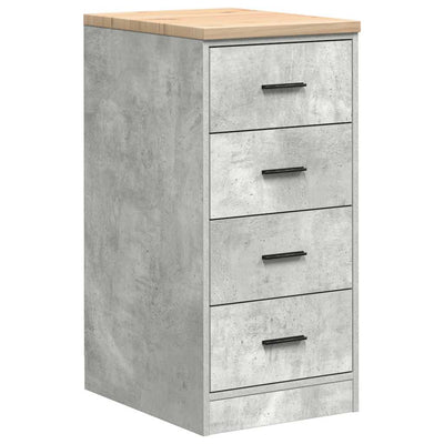 Armadio da garage Vidaxx 40x51x85 cm in legno massello di pino grigio cemento
