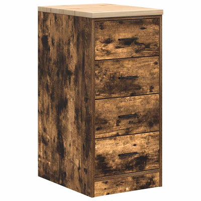 Armadio garage Vidaxx 40x51x85 cm in legno massello di pino, rovere affumicato