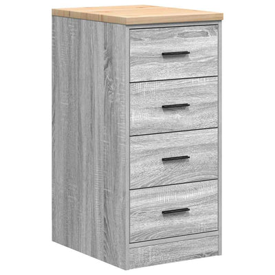 Mobile da garage Vidaxx 40x51x85 cm in legno massello di pino grigio Sonoma