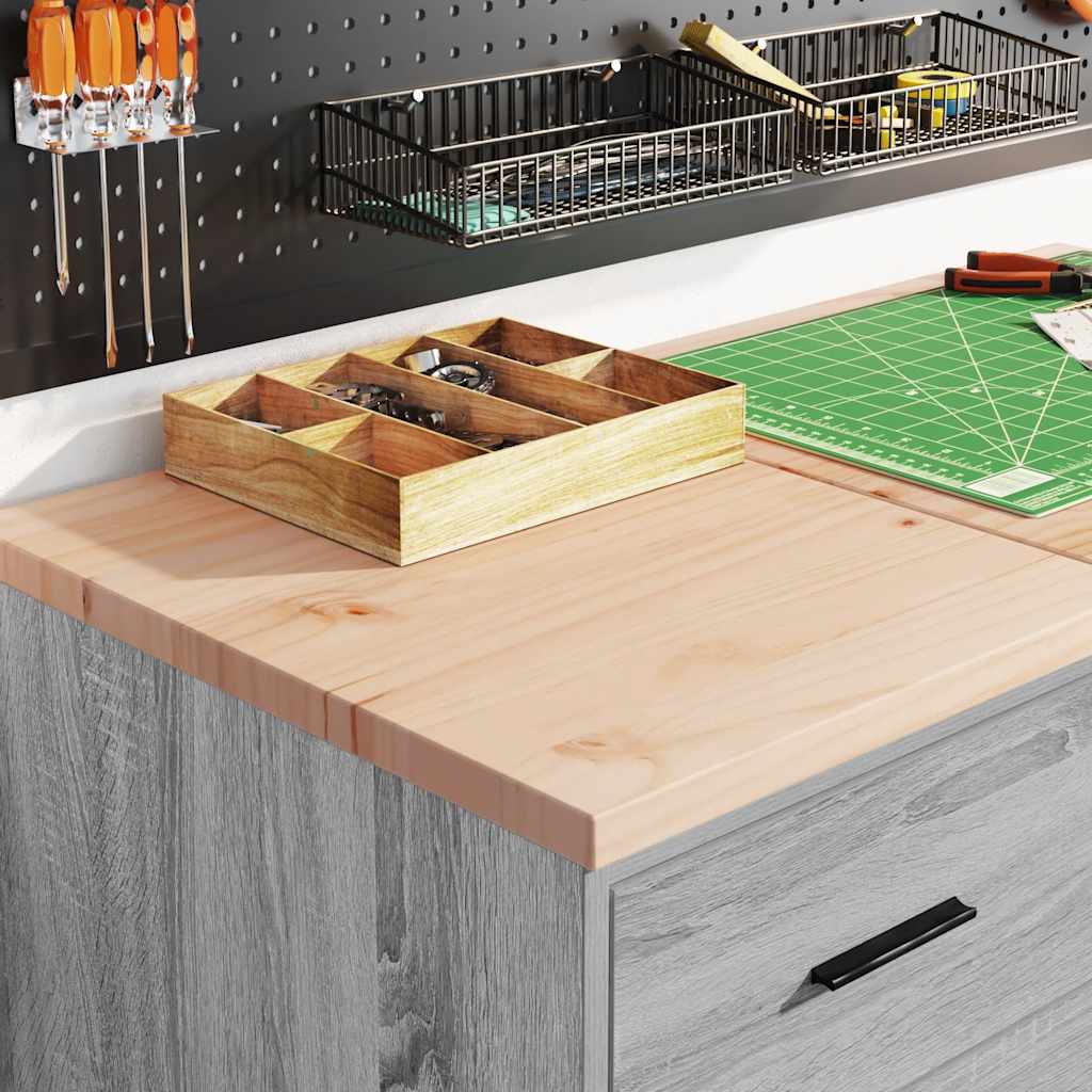 Vidaxl garagekast 40x51x85 cm massief grenenhout grijs sonoma