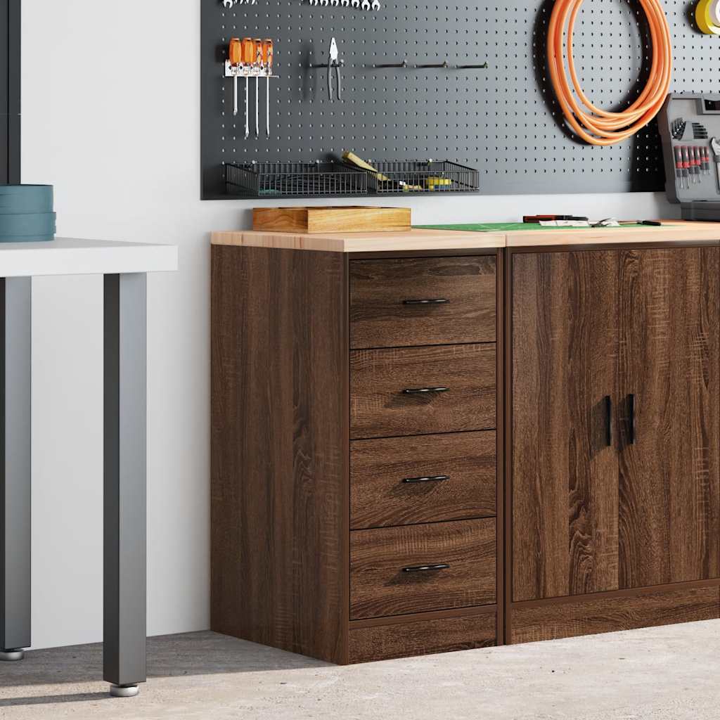 Armario de garaje Vidaxx 40x51x85 cm madera maciza de pino, roble marrón