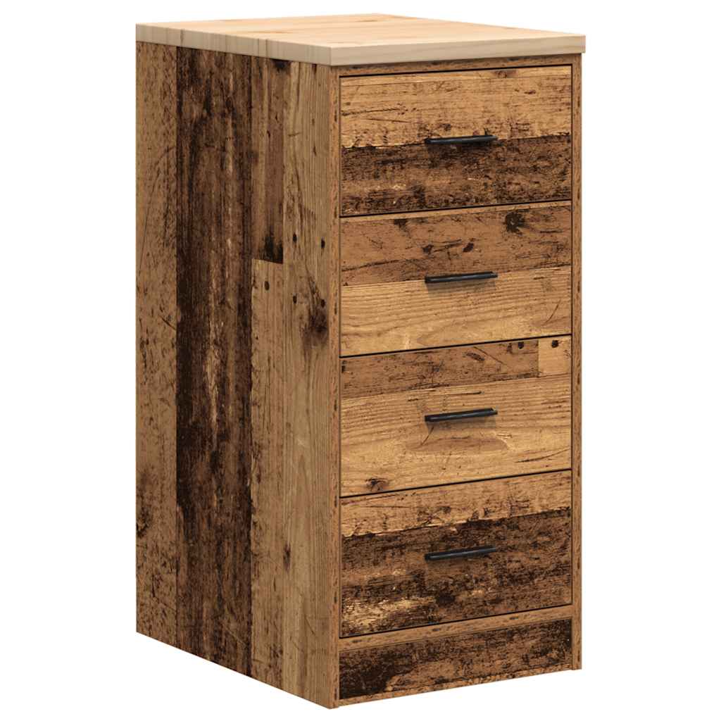 Armario de garaje Vidaxx 40x51x85 cm madera maciza de pino envejecido