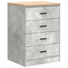 Vidaxx armario de garaje 60x51x85 cm madera maciza de pino gris hormigón