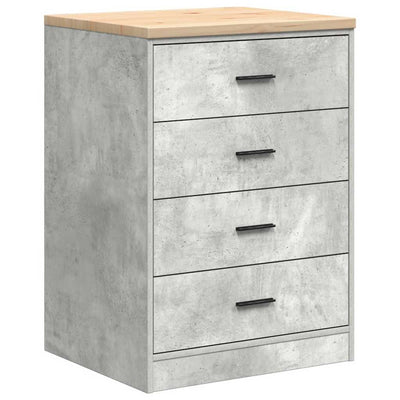 Armadio garage Vidaxx 60x51x85 cm in legno massello di pino grigio cemento