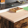 Vidaxl garagekast 60x51x85 cm massief grenenhout gerookt eiken