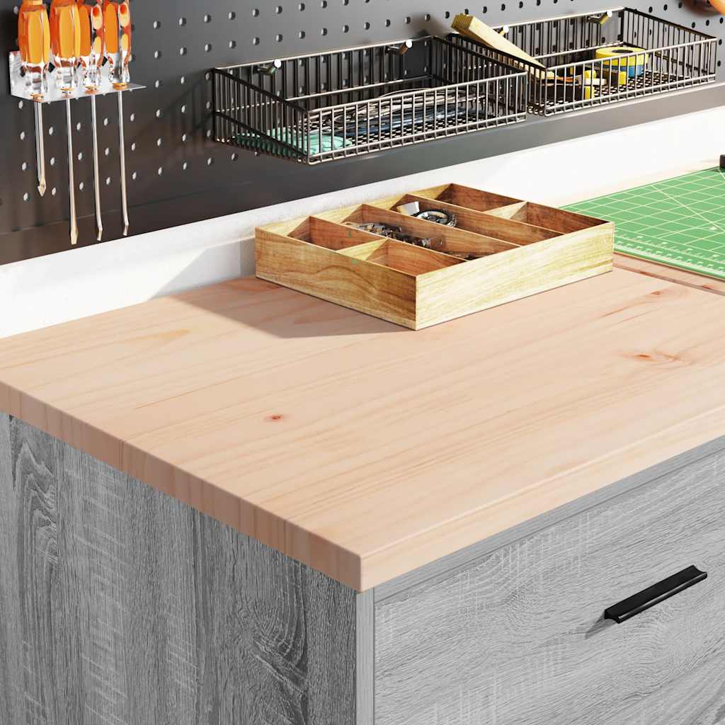 Vidaxl garagekast 60x51x85 cm massief grenenhout grijs sonoma