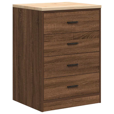 Armadio garage Vidaxx 60x51x85 cm in legno massello di pino, rovere marrone