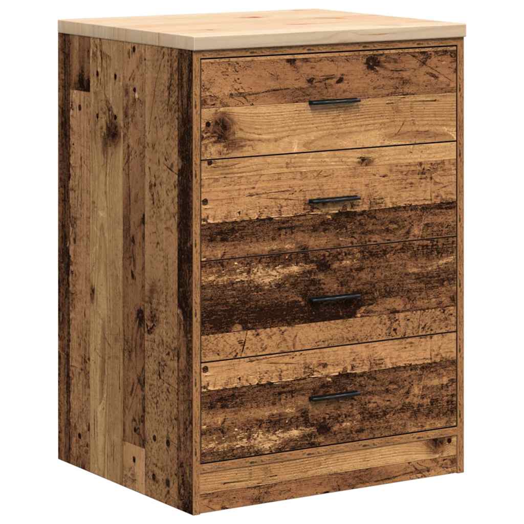 Armario de garaje Vidaxx 60x51x85 cm madera maciza de pino envejecido
