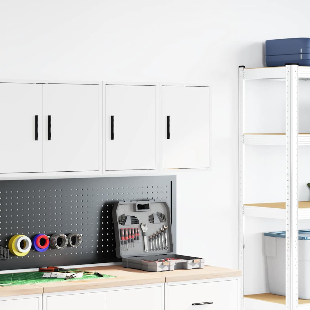Vidaxl garagewandkasten 2 st spaanplaat wit