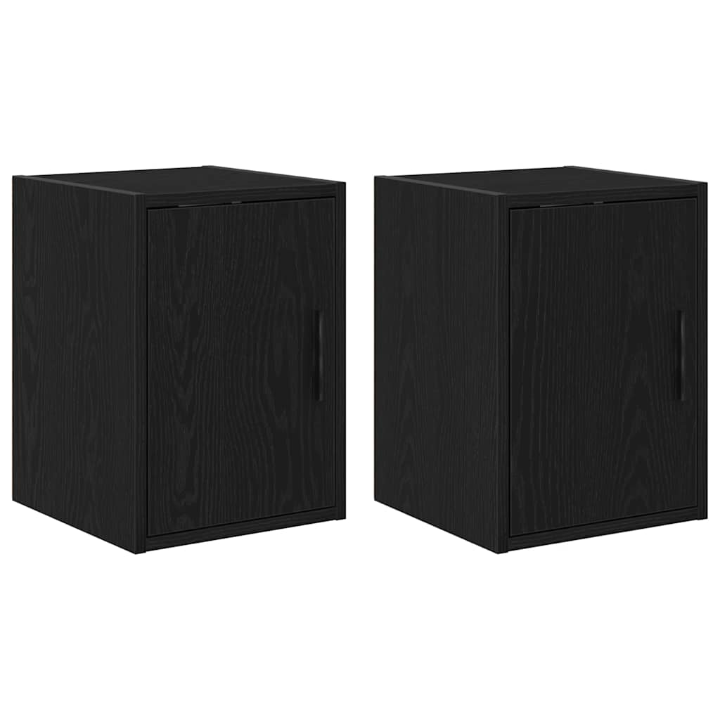 Pensili per garage Vidaxx 2 pezzi in truciolato nero