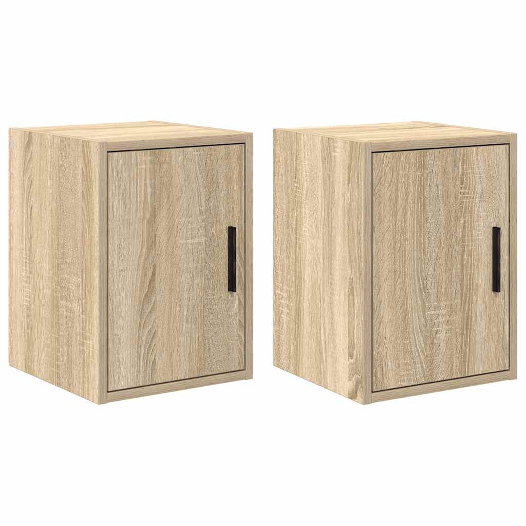 Vidaxx armarios de pared para garaje 2 piezas aglomerado color roble sonoma