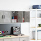 Pensili per garage Vidaxx 2 pezzi in legno composito cemento grigio