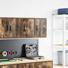 Vidaxl garagewandkasten 2 st spaanplaat gerookt eikenhout