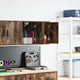 Vidaxl garagewandkasten 2 st spaanplaat gerookt eikenhout