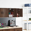 Pensili per garage Vidaxx 2 pezzi in truciolare rovere marrone
