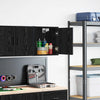 Vidaxl garagewandkast spaanplaat zwart