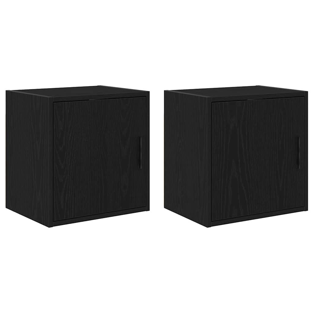 Pensili per garage Vidaxx 2 pezzi in truciolato nero
