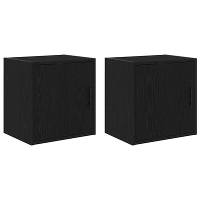 Vidaxl garagewandkasten 2 st spaanplaat zwart