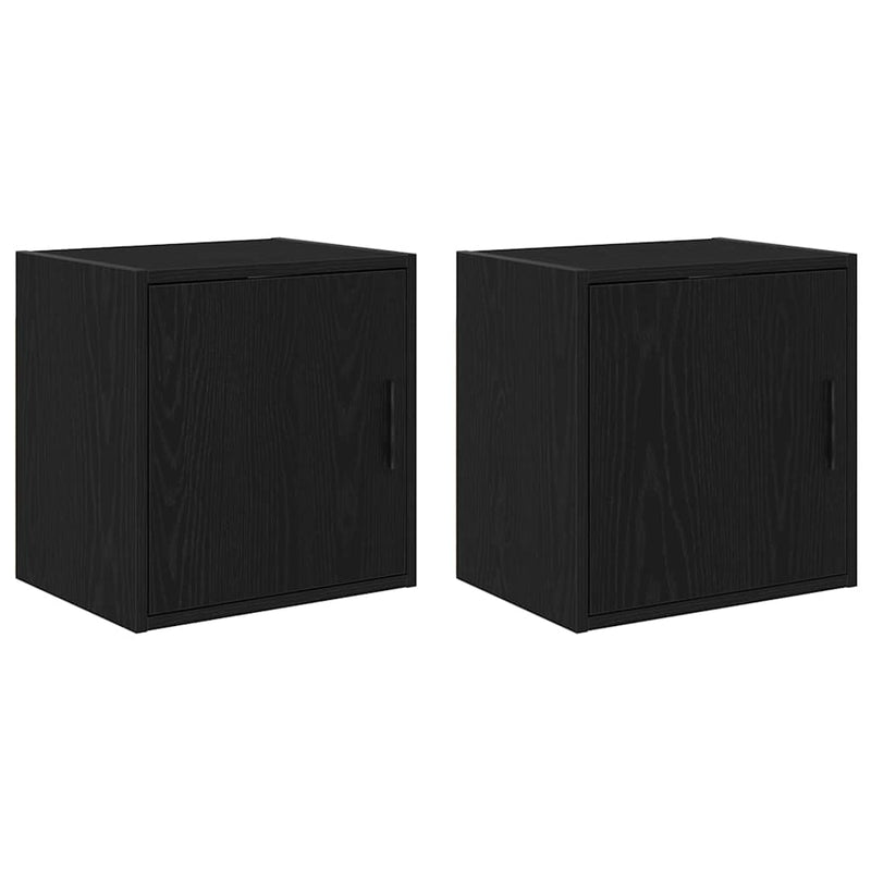 Vidaxl garagewandkasten 2 st spaanplaat zwart