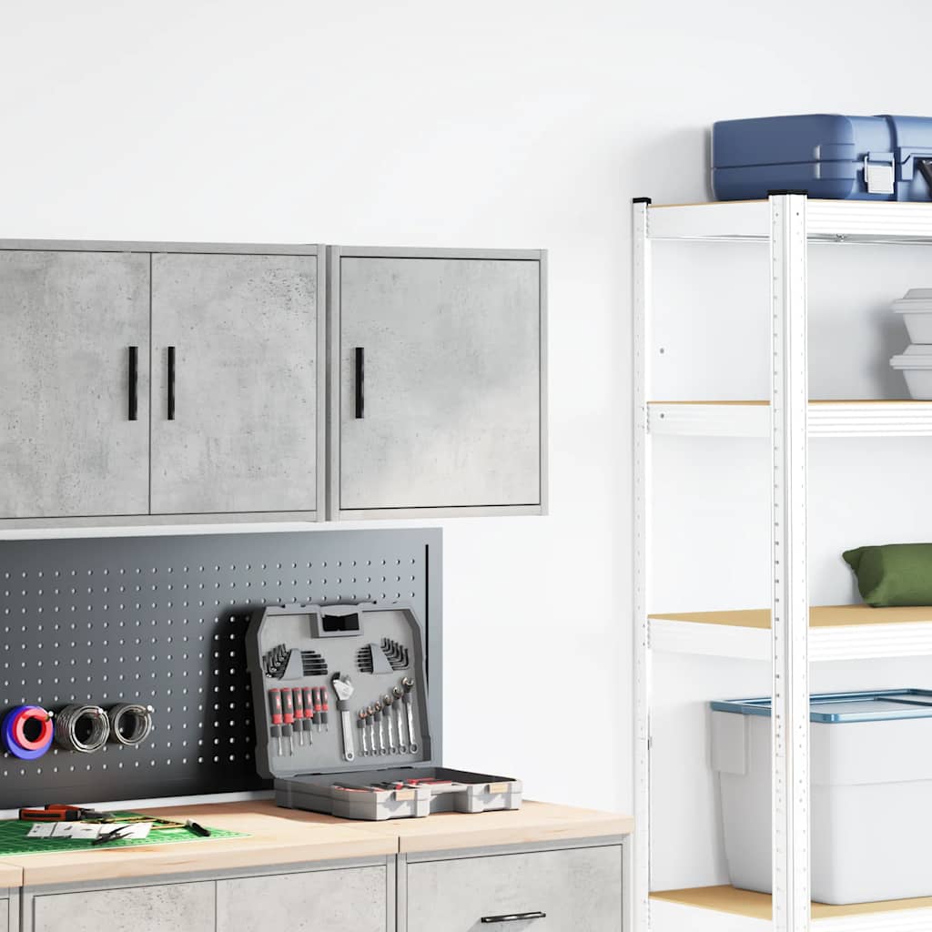 Vidaxx armario de pared para garaje madera con acabado gris hormigón