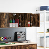 Vidaxl garagewandkasten 2 st spaanplaat gerookt eikenhout