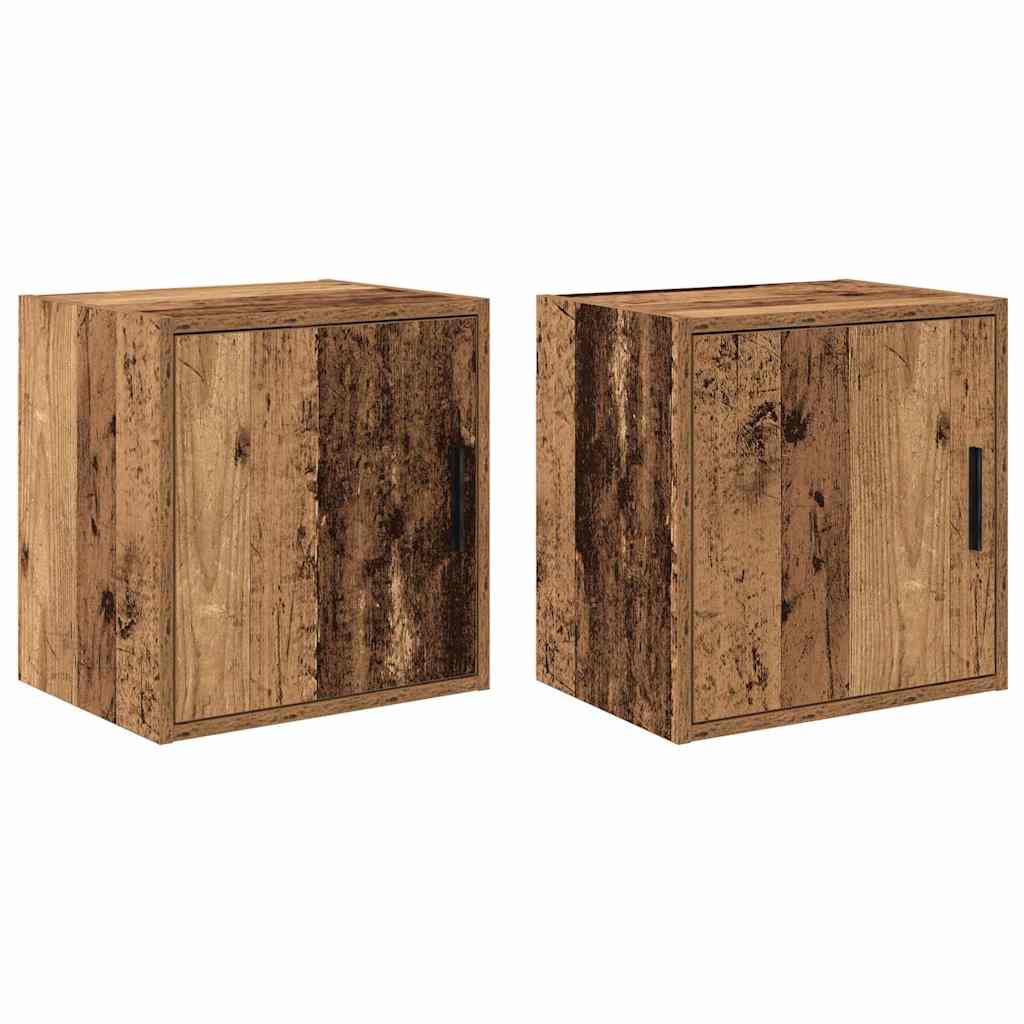 VidaXL armarios de pared para garaje 2 piezas madera procesada, madera vieja