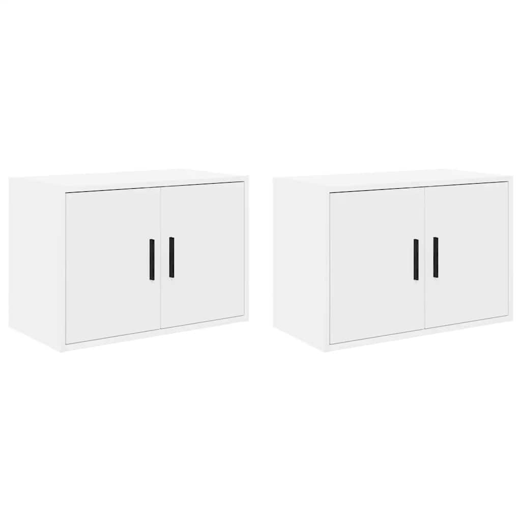 Pensili per garage Vidaxx 2 pezzi in truciolato bianco
