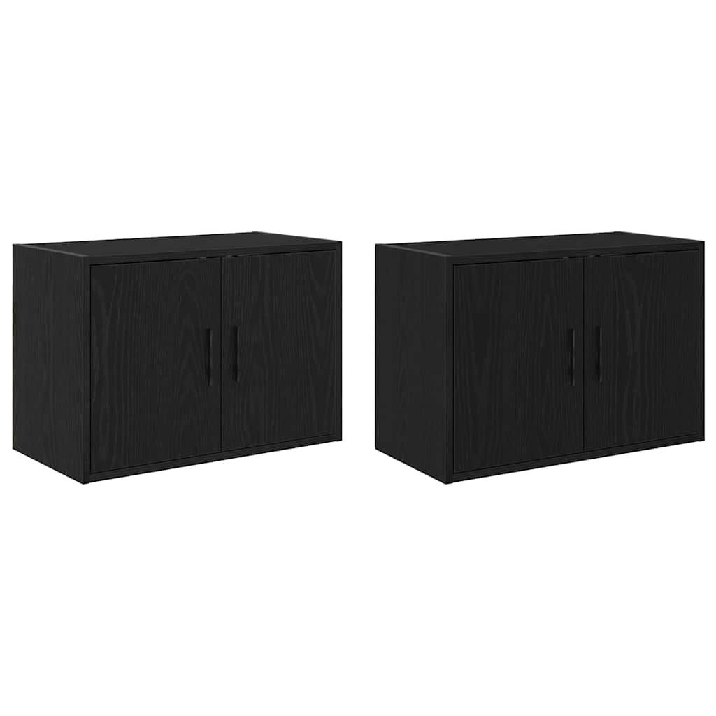 Pensili per garage Vidaxx 2 pezzi in truciolato nero