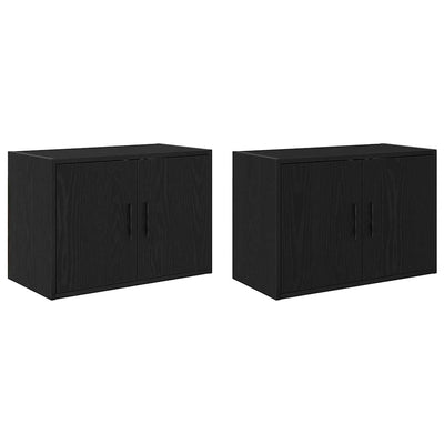 Vidaxx armarios de pared para garaje 2 piezas aglomerado negro