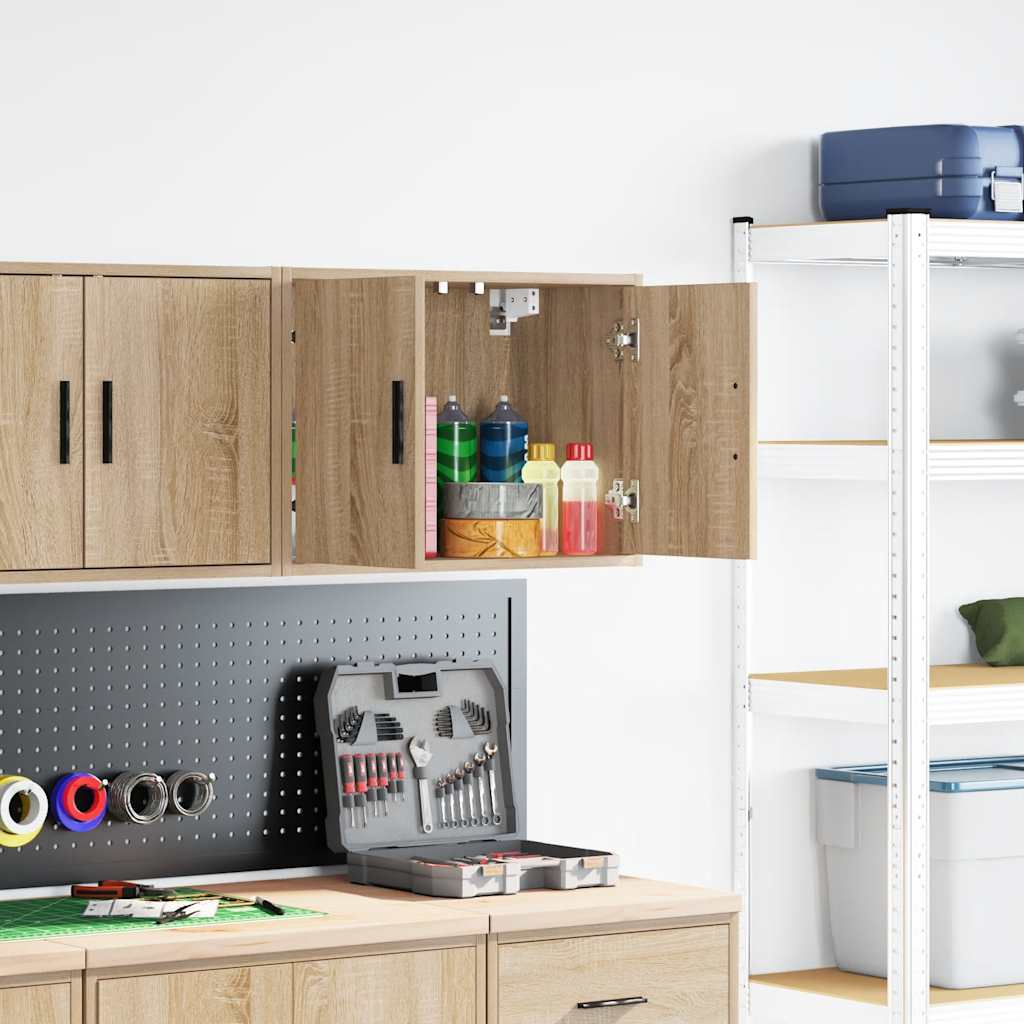 Vidaxl garagewandkast sonoma bewerkt hout eikenkleurig