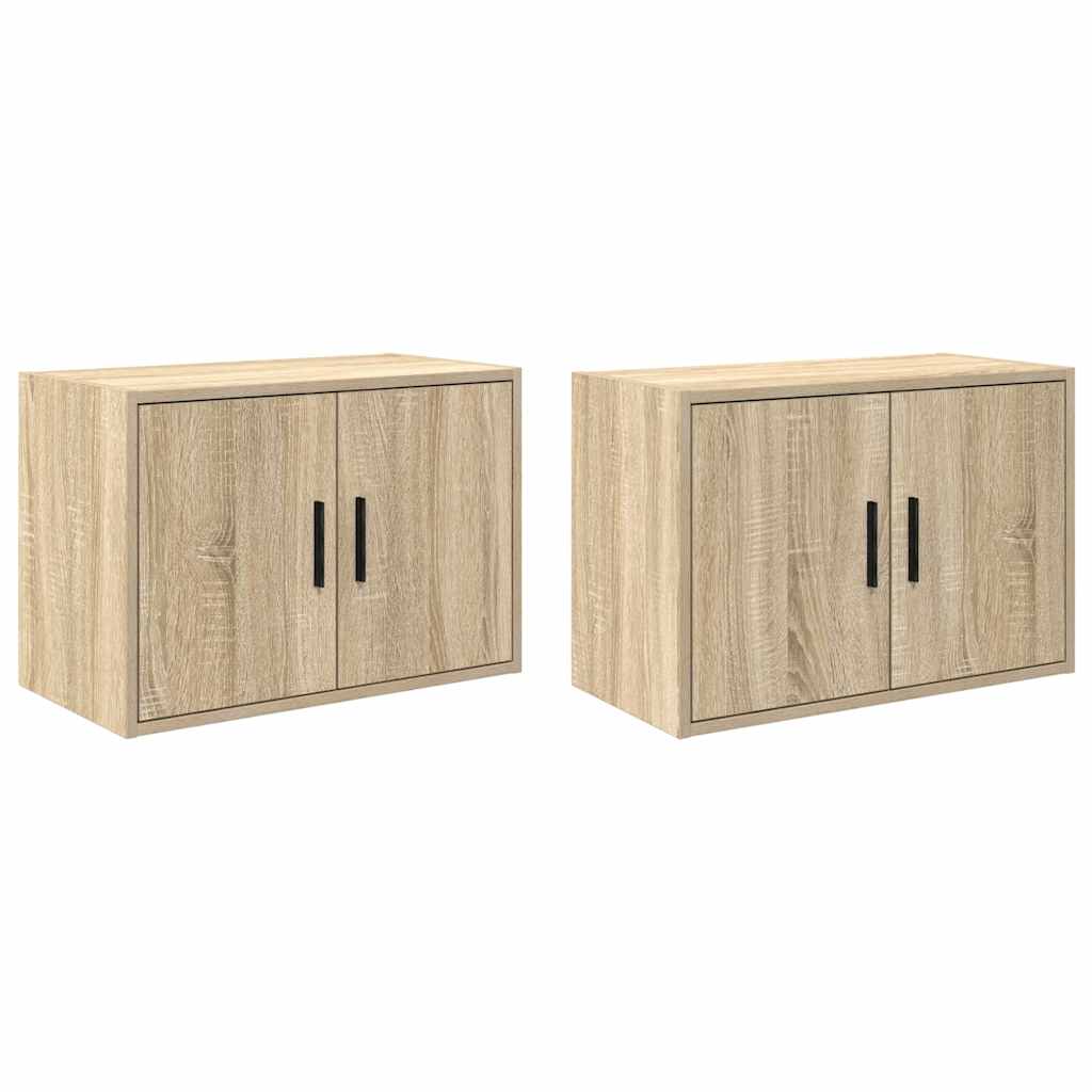 Vidaxx armarios de pared para garaje 2 piezas aglomerado color roble sonoma