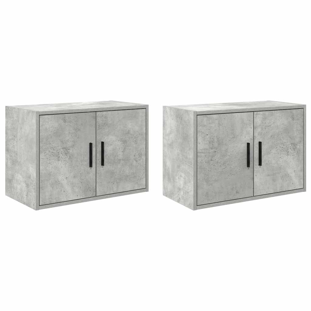 Pensili per garage Vidaxx 2 pezzi in legno composito cemento grigio