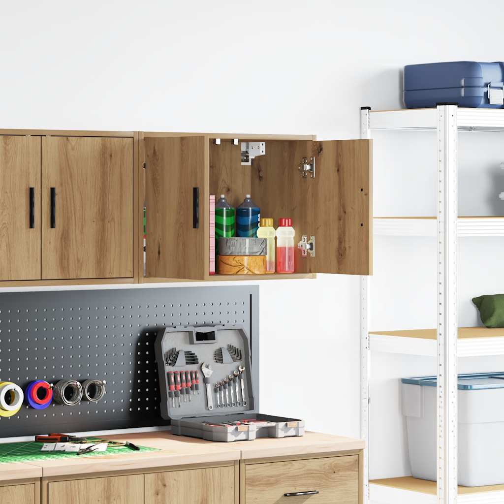 Pensile per garage VidaXL in legno lavorato, rovere artigianale