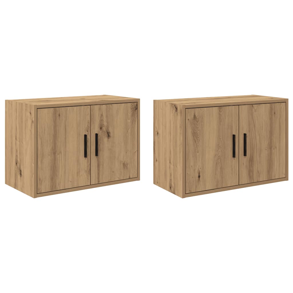 Armarios de pared para garaje Vidaxx 2 piezas de aglomerado, roble artesanal