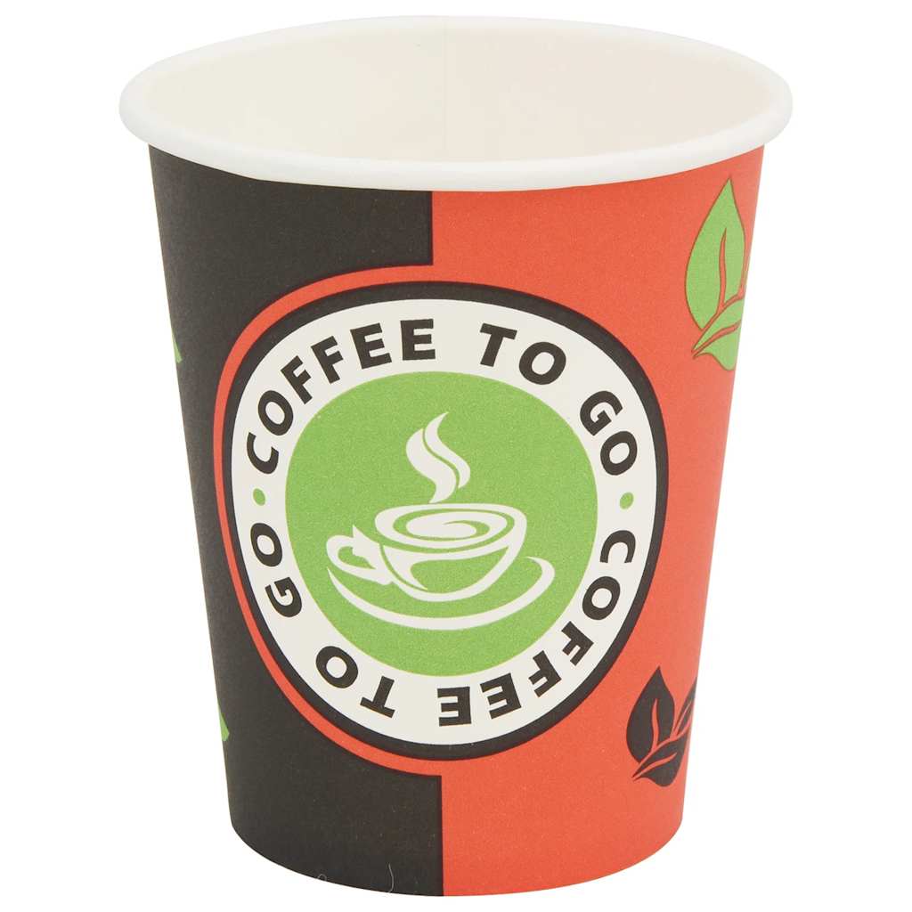 Bicchieri da caffè in carta VidaXL con coperchio 1000 pezzi 8oz 240 ml
