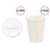 Vidaxl papieren koffiekopjes met deksel 1000 st 8oz 200 ml
