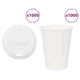 Bicchieri da caffè in carta Vidaxxl con coperchio 1000 pezzi 12oz 300 ml