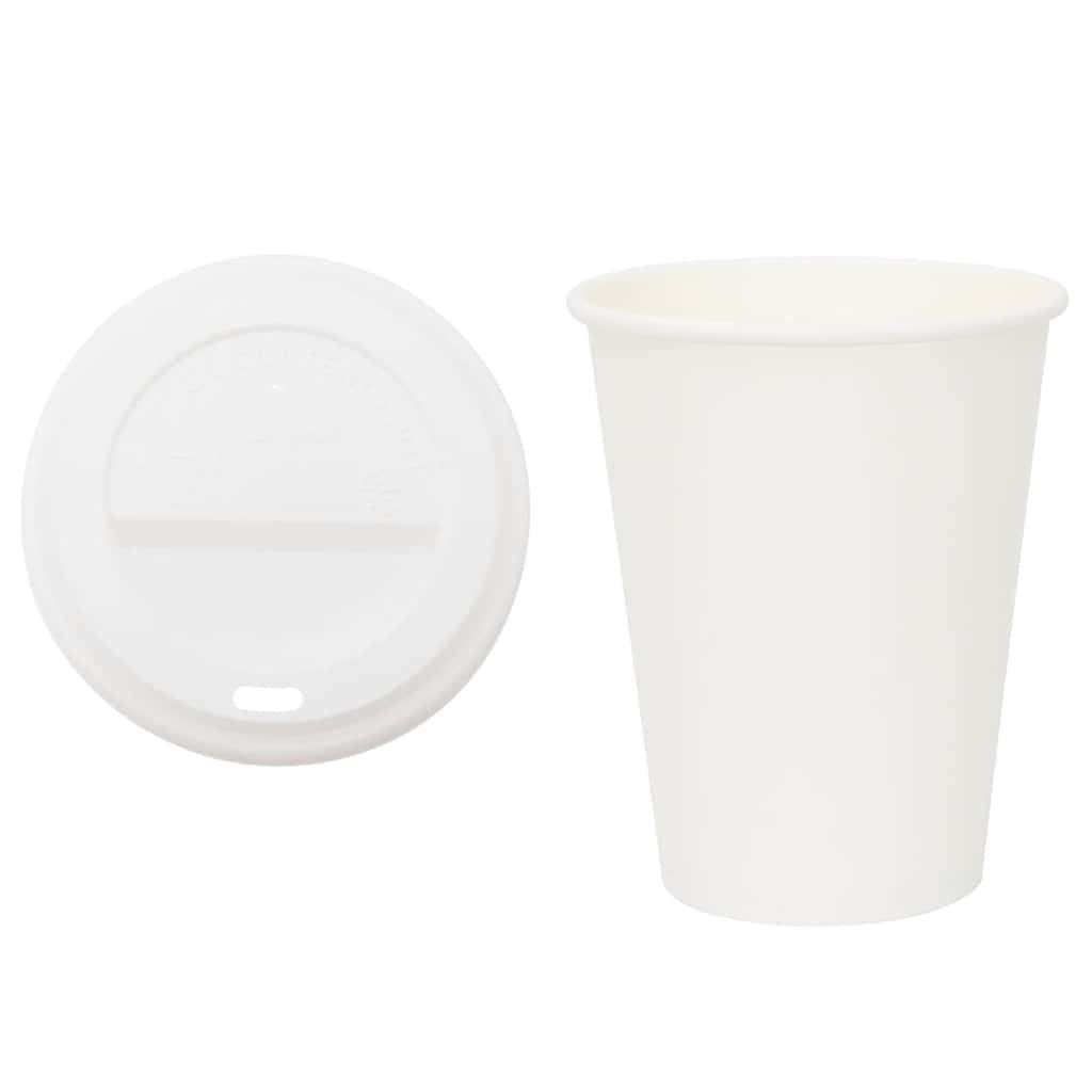 Bicchieri da caffè in carta Vidaxxl con coperchio 1000 pezzi 12oz 300 ml
