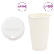 Bicchieri da caffè in carta VidaXL con coperchio 1000 pezzi 16oz 400 ml