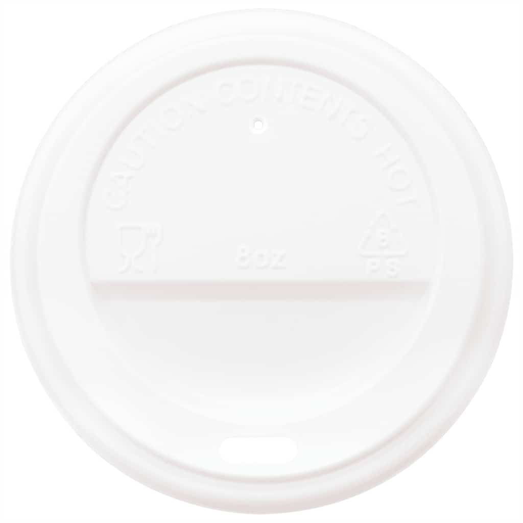 VidaXL bicchieri da caffè in carta con coperchio 1000 pezzi 8oz 200 ml