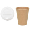 Vidaxl papieren koffiekopjes met deksel 1000 st 12oz 300 ml