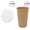 Bicchieri da caffè in carta VidaXL con coperchio 1000 pezzi 16oz 400 ml