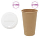 Bicchieri da caffè in carta VidaXL con coperchio 1000 pezzi 16oz 400 ml