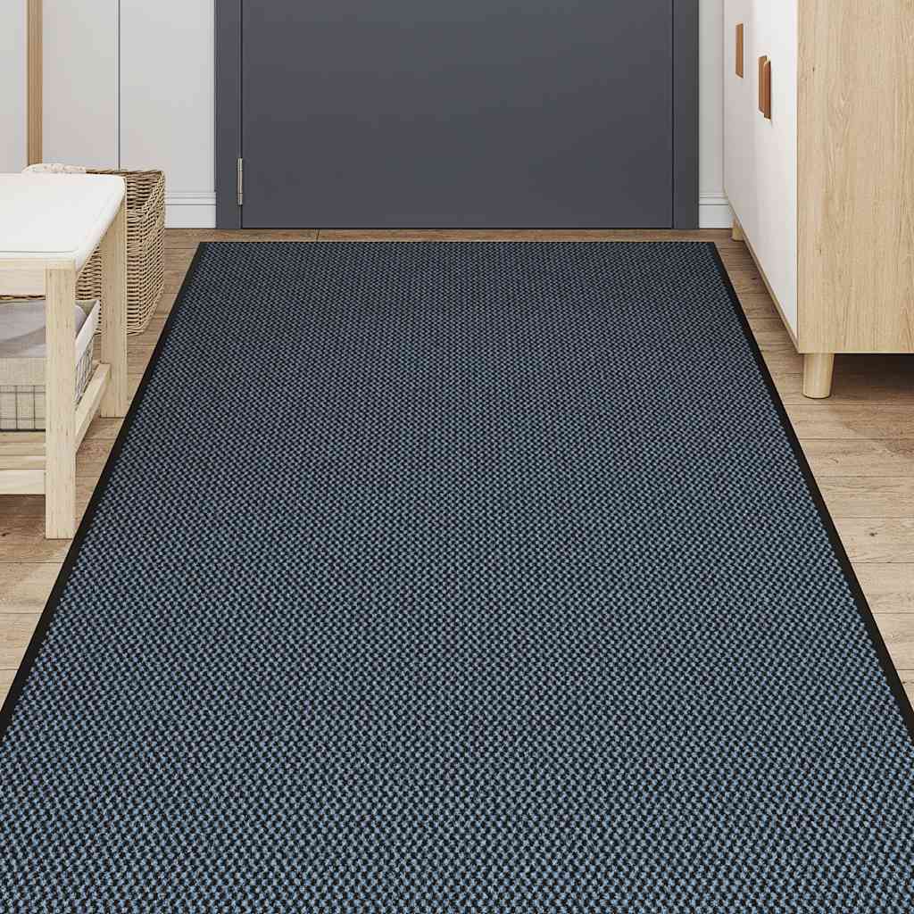 Vidaxl deurmat 115x400 cm blauw