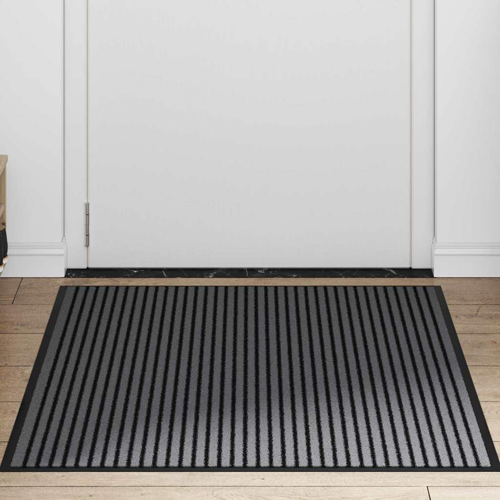 Vidaxl deurmat zwart 80 x 120 cm polypropyleen