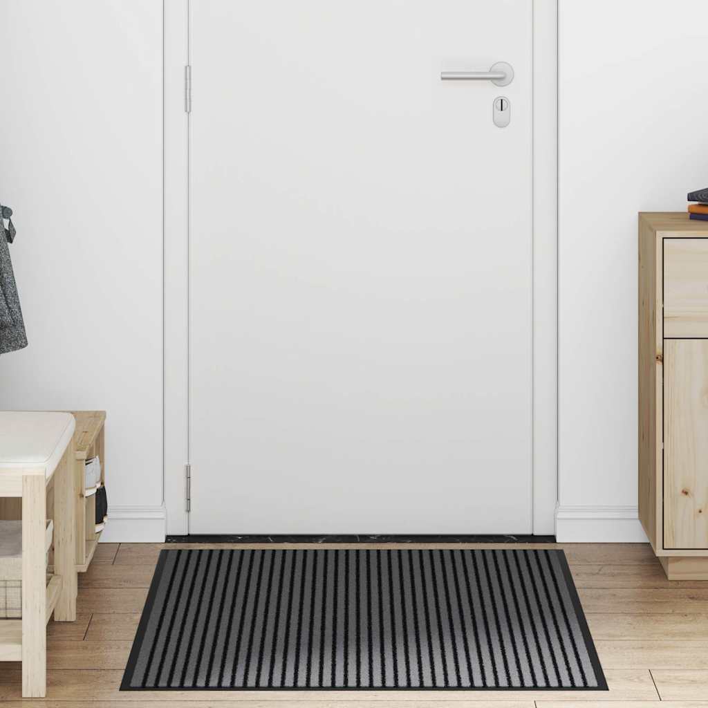 Zerbino Vidaxx 90x120 cm a righe nere e grigie