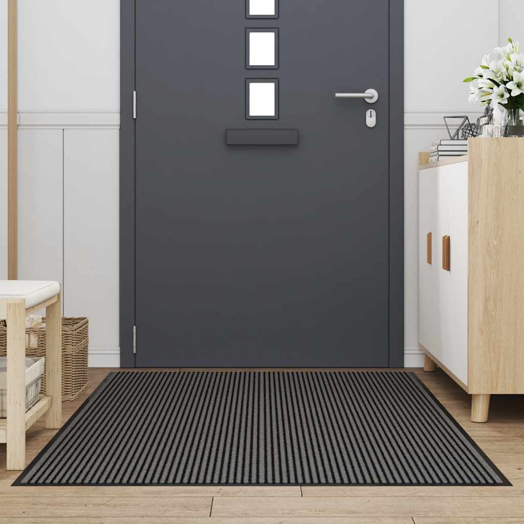 Zerbino Vidaxx 115x200 cm a righe nere e grigie